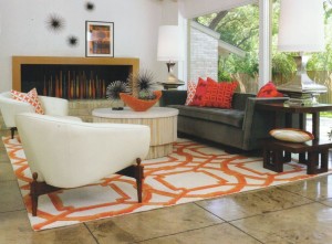 Bright Orange Area Rug