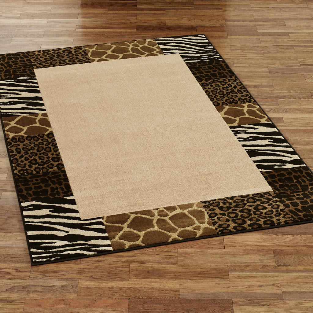 Brown Zebra Print Area Rug