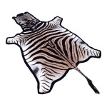 Cowhide Zebra Print Rug