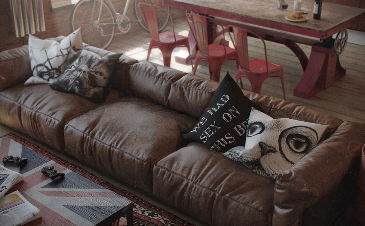 Leather Throw Pillows for Sofa