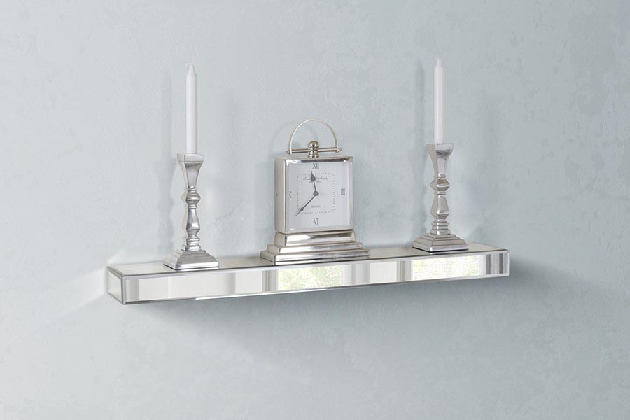 Mirrored Floating Wall Shelves