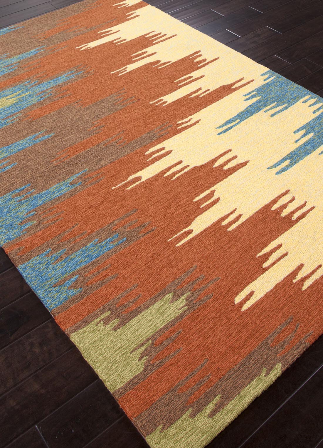 Orange and Blue Area Rug