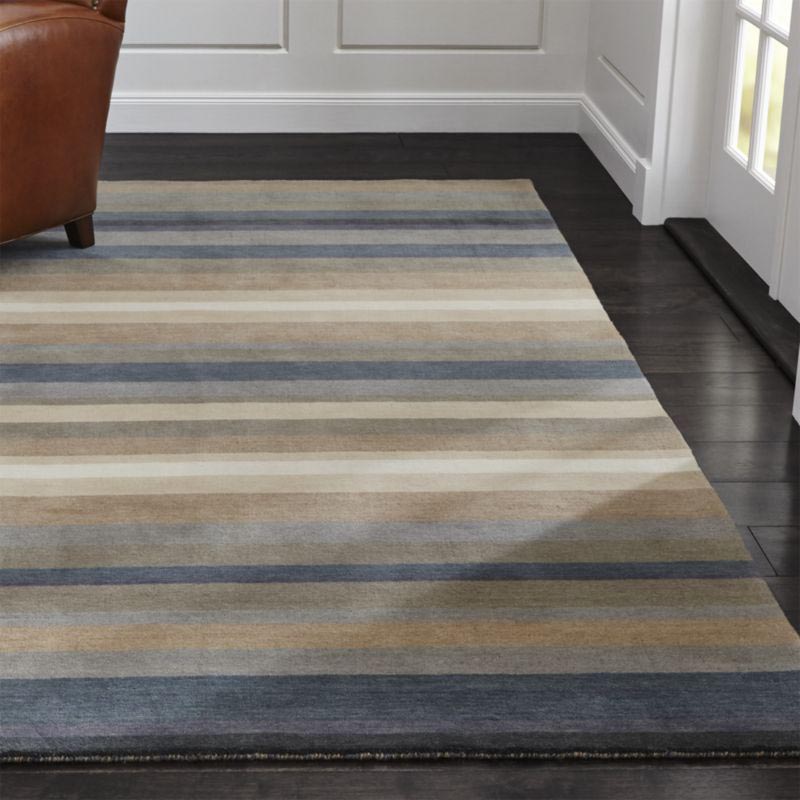 Orange and Gray Area Rug