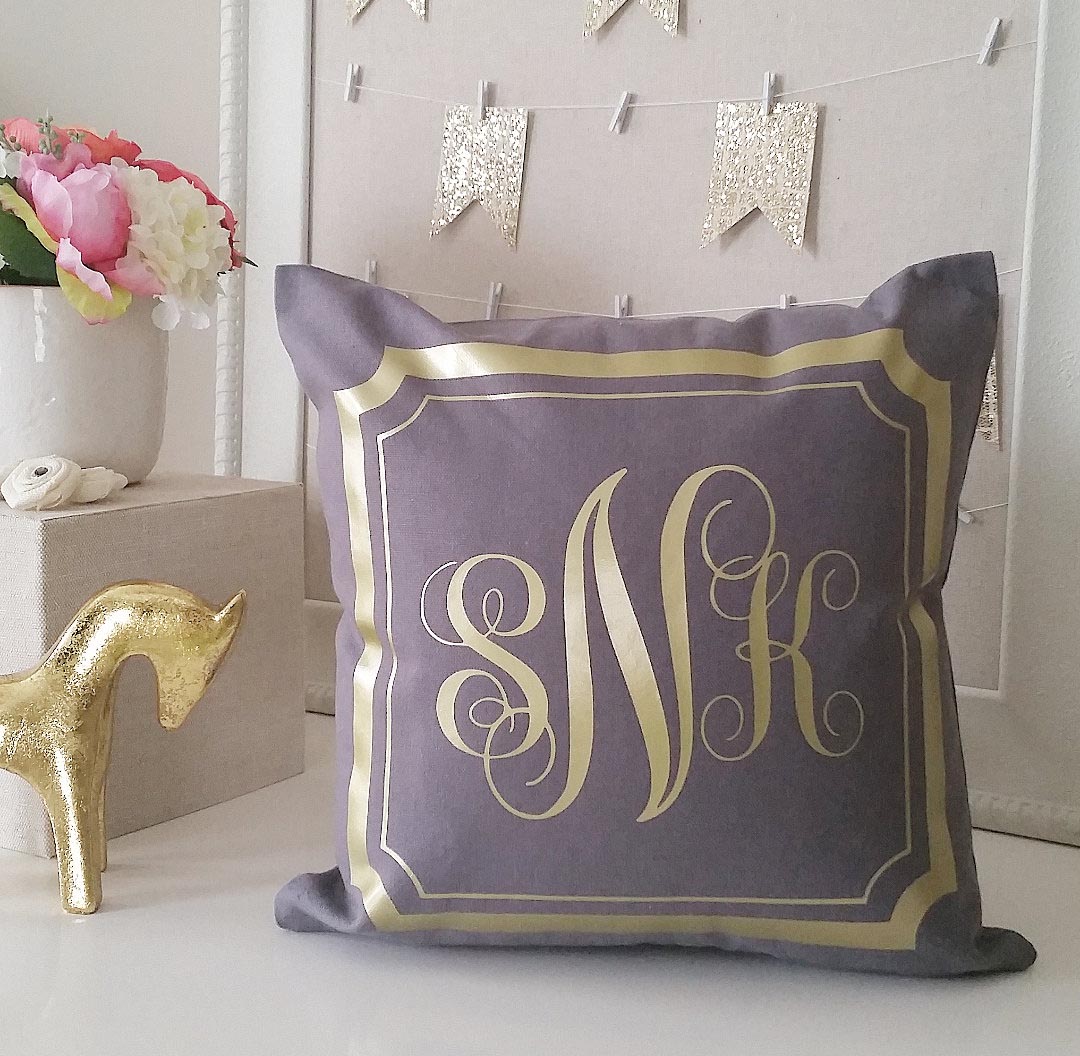 Purple and Gold Throw Pillows