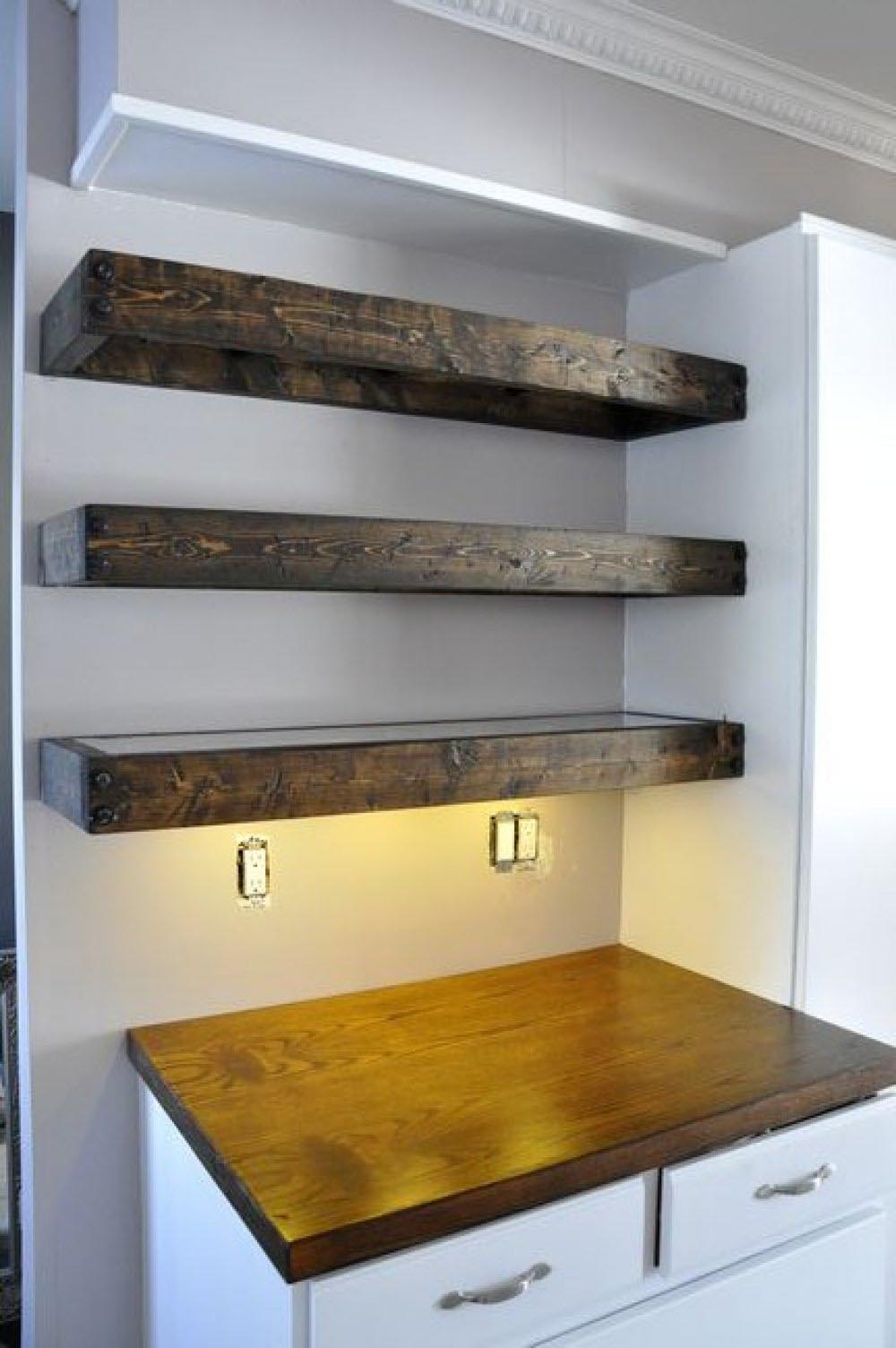 Thick Floating Wall Shelves