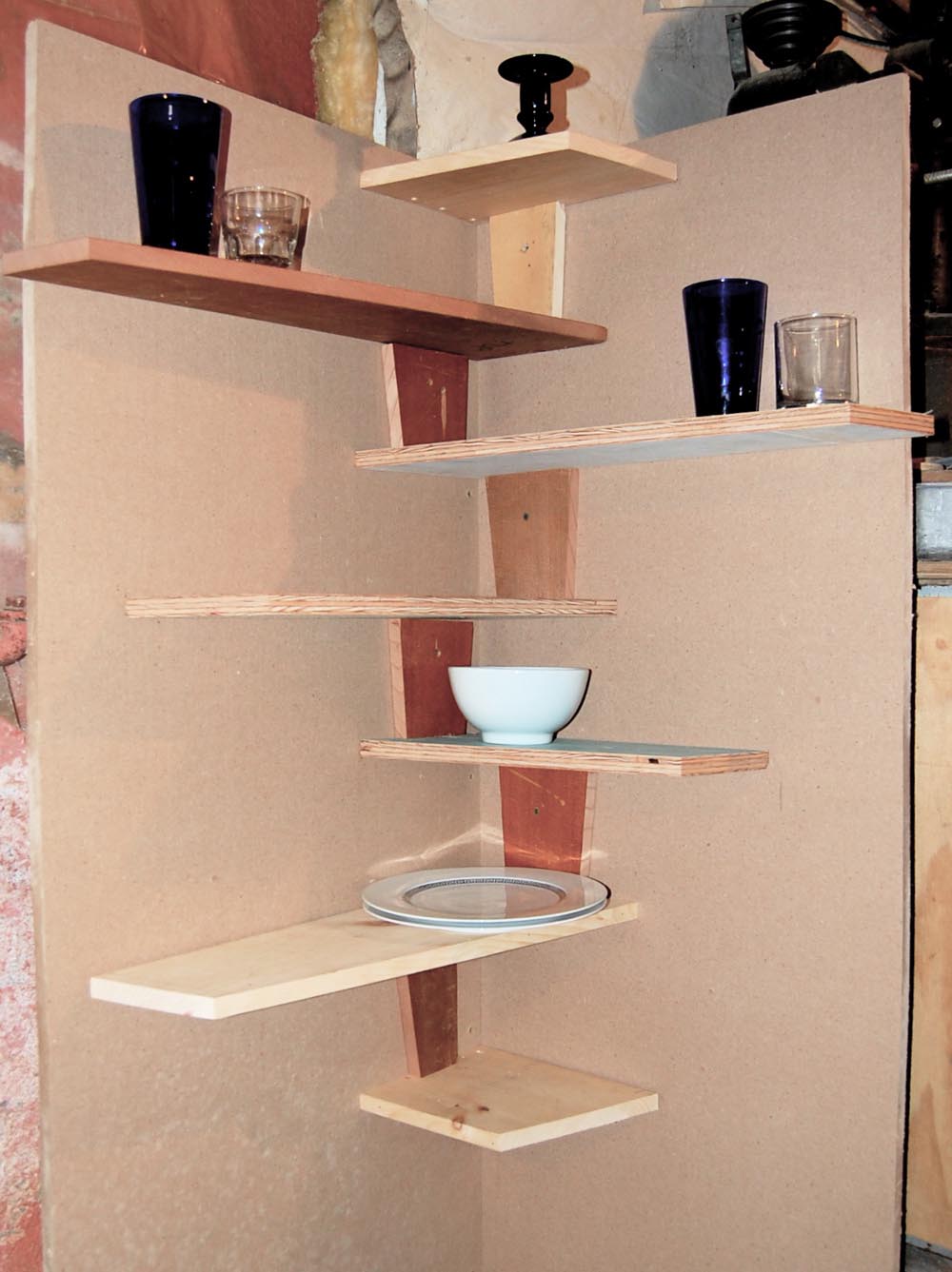 Wall Mounted Corner Shelves