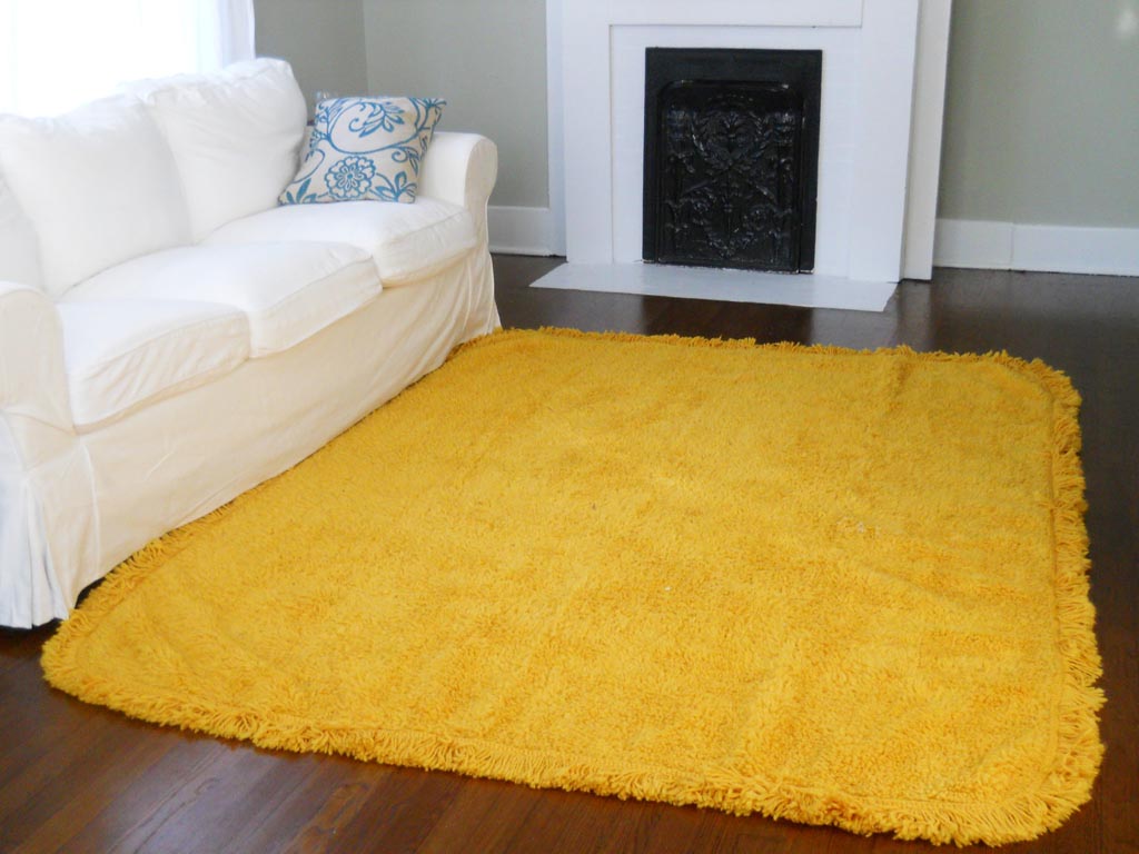 Yellow Shag Area Rug