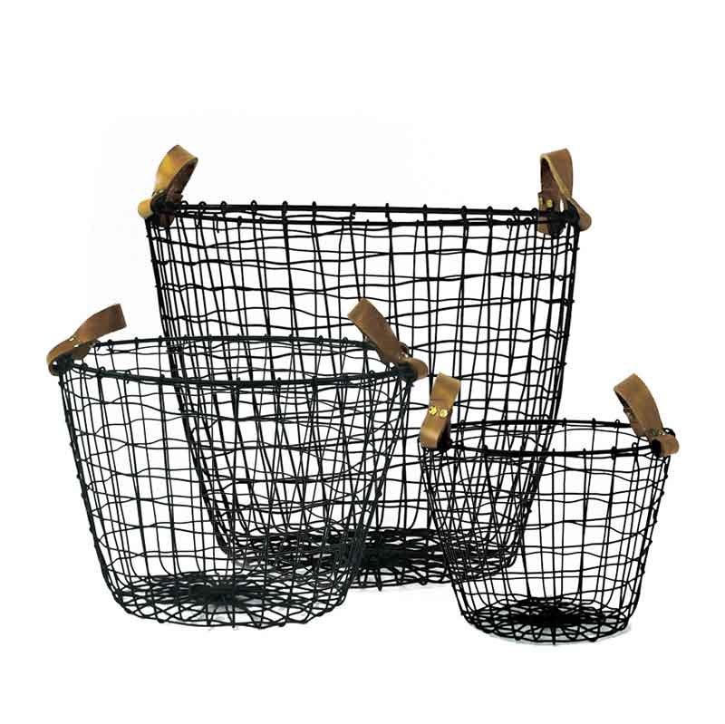 Decorative Black Wire Baskets