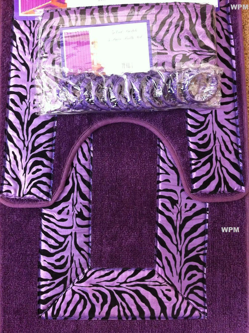 Purple Zebra Print Rug