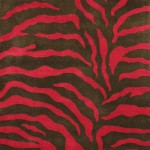 Red Zebra Print Rug