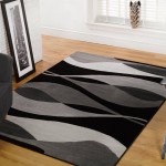 White and Black Area Rug