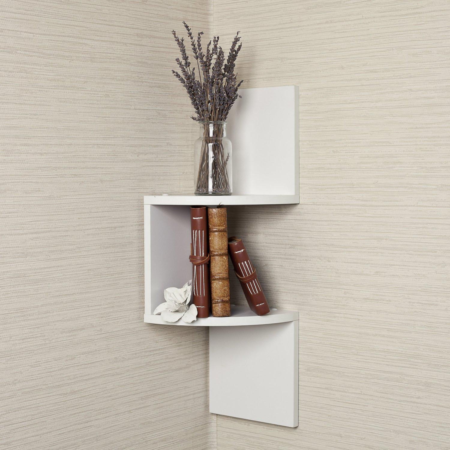 White Corner Wall Shelves