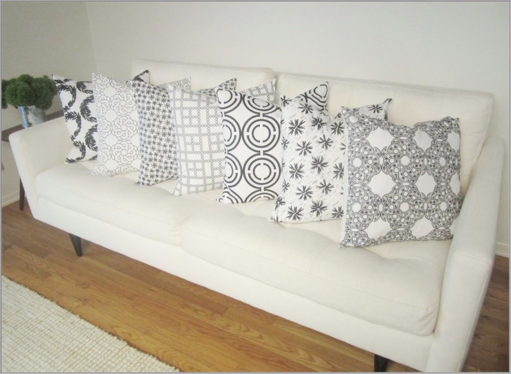 White Decorative Pillows for Couch