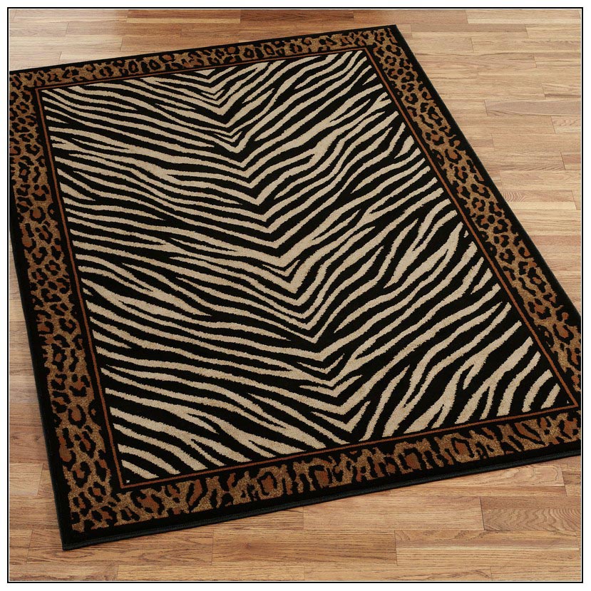 Zebra Print Rug 8x10